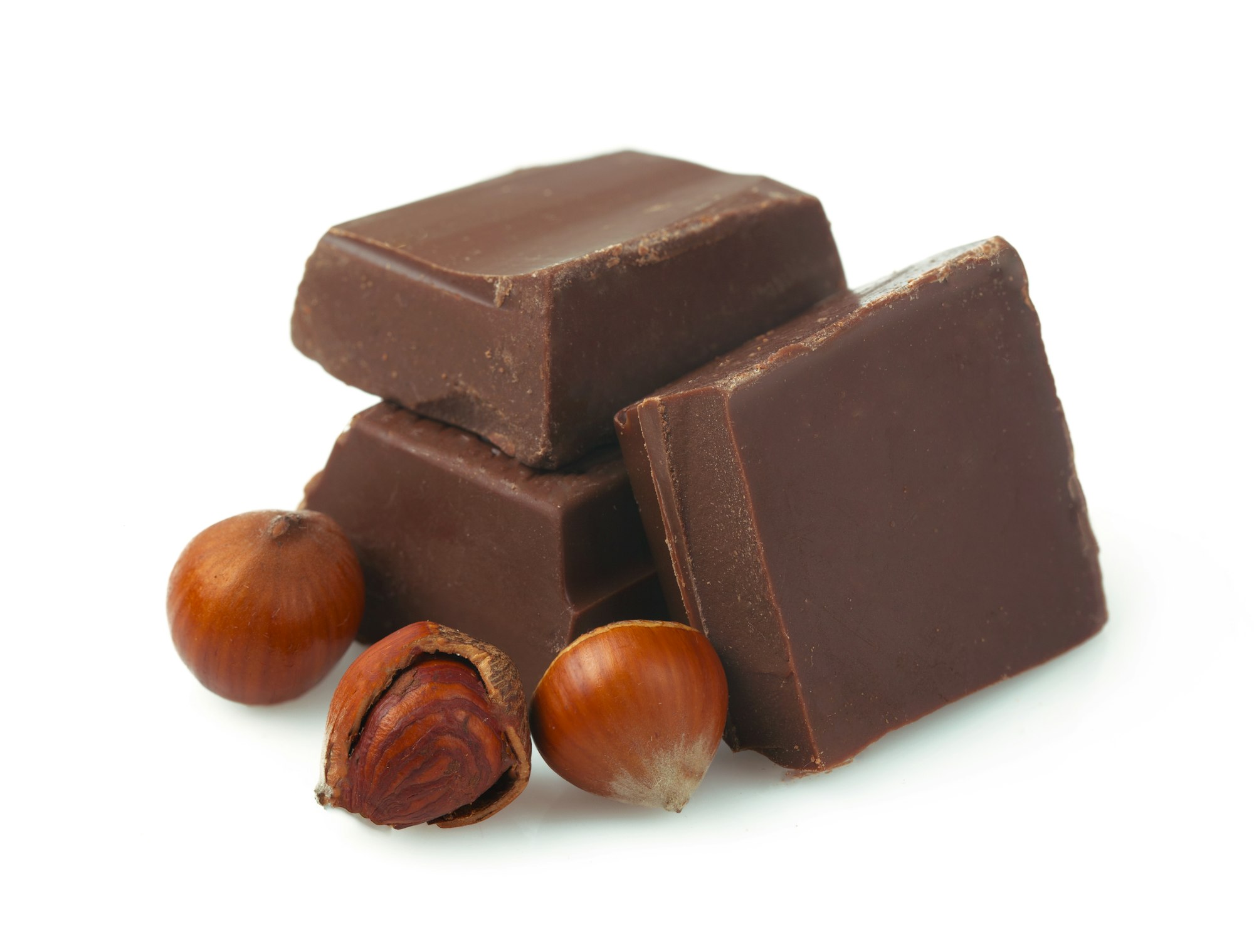 Chocolate with hazelnuts.